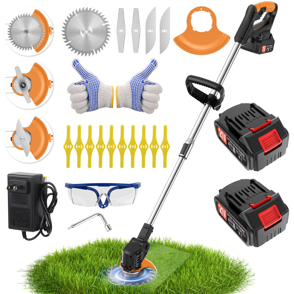 Xinweilan Electric Weed Wacker front view with adjustable pole