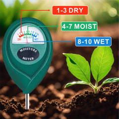 XLUX Soil Moisture Meter in a garden setting