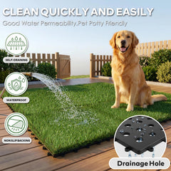 XLX TURF Artificial Grass Tiles 9 Pack displayed outdoors