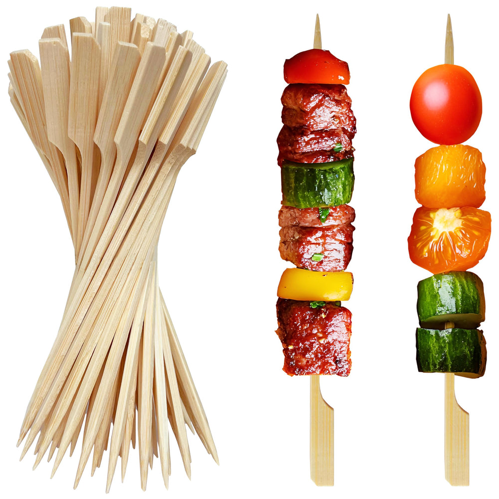 XMZY 8 Inch Bamboo Skewers pack with 200 pieces