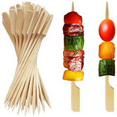 XMZY Bamboo Skewers 4.7 inch natural bamboo front view
