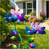 XPSCOCO Solar Wind Spinner 55" Blue Lotus Flower front view