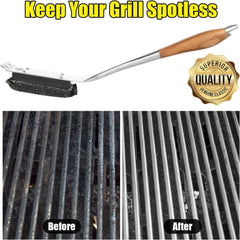 XUDAKAIXIN BBQ cleaning head with stainless steel handle