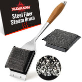 XUDAKAIXIN Grill Brush front view with steam cleaning feature