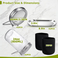 XUNWKONGG sprouting jars tilted for optimal drainage