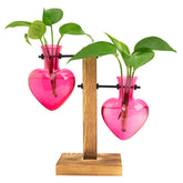 XXXFLOWER Plant Propagation Station with two pink heart-shaped vases