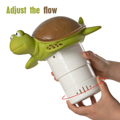 XY-WQ Chlorine Floater Turtle close-up of adjustable flow ring