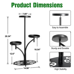 XZHXZH plant stand with plants displayed on three tiers