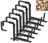 Y&M Adjustable Planter Box Bracket set of 6, black color