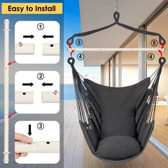 Y- STOP Hammock Chair hanging indoors