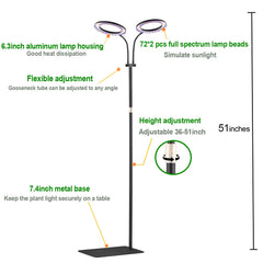 yadoker grow light in use with indoor plants