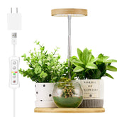 yadoker Mini LED Grow Light front view with adjustable height