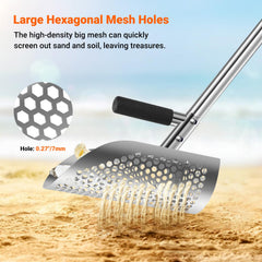 Yaheeda Long Handle Sand Scoop with detachable handle and ergonomic design