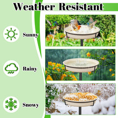 YALINKA Bird Bath side view with birds