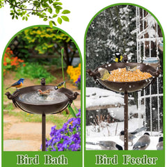 YALINKA birdbath installed in garden lawn