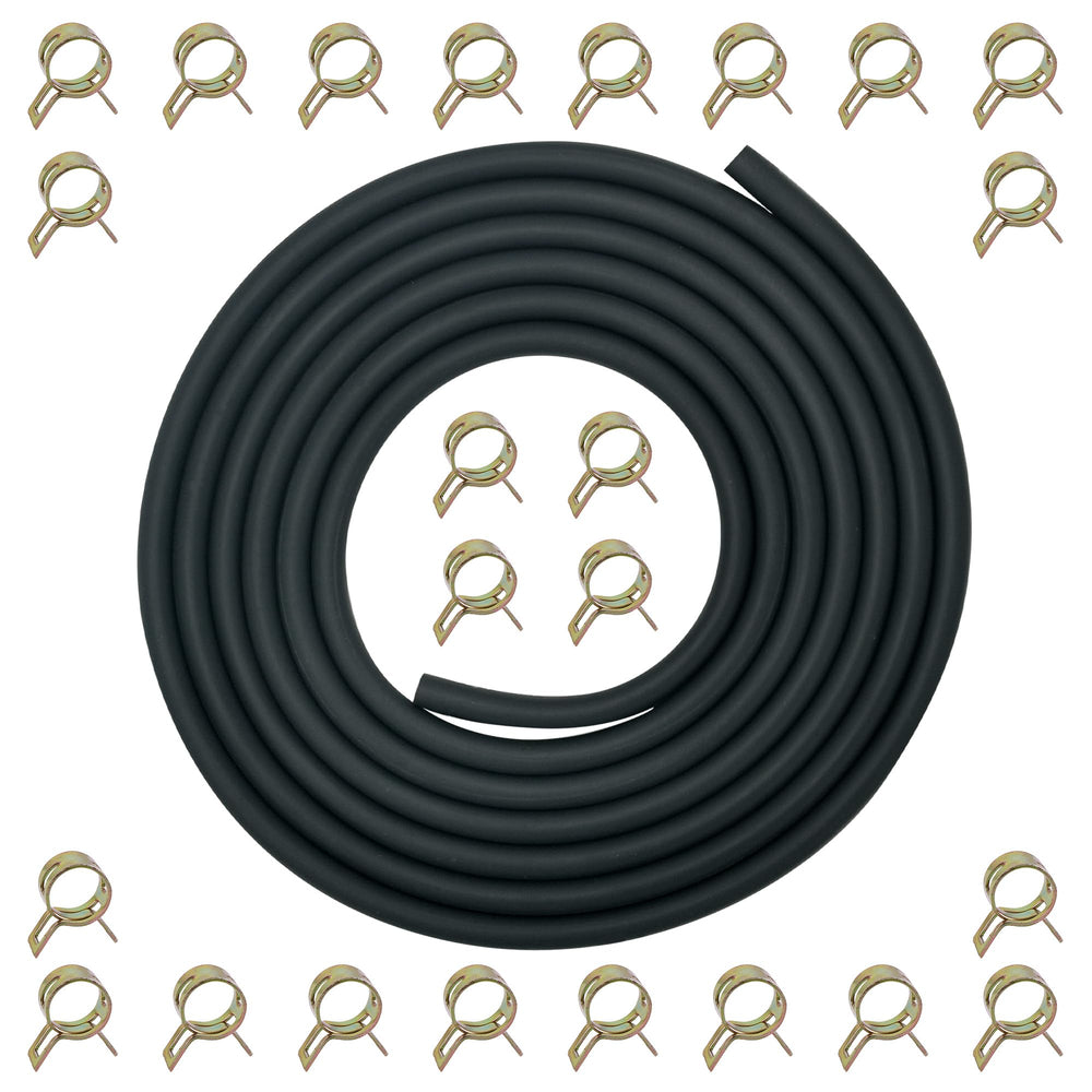 YAMAKATO 10 Feet Fuel Line Hose, black color, front view