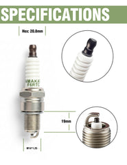 YAMAKATO Spark Plug 3 Pcs pack with Teflon Tape