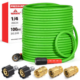 YAMATIC 100FT pressure washer hose green front view