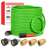 YAMATIC 50FT Flexible Pressure Washer Hose with M22-14mm Connector