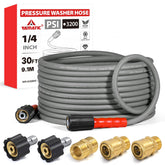 YAMATIC Flexible Pressure Washer Hose 30FT front view
