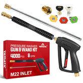 YAMATIC Pressure Washer Gun front view with extension wand