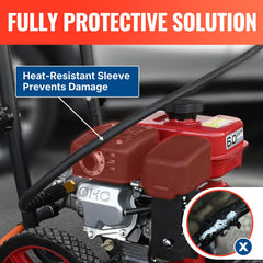YAMATIC pressure washer hose showing kink-resistant design