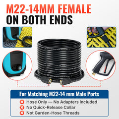 YAMATIC pressure washer hose showing PVC construction