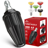 YAMATIC Rotating Turbo Nozzle front view with quick connect