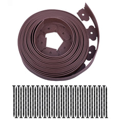 YANEYRIE Garden Edging 40ft kit with spikes, brown