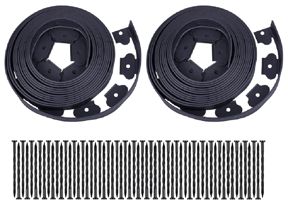 YANEYRIE Garden Edging 60ft black kit with spikes