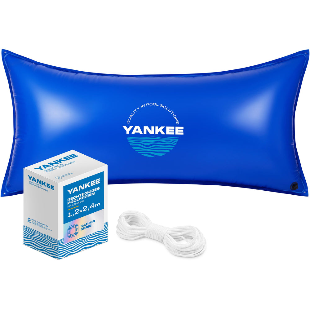 Yankee Pool Pillow 4x8 ft blue model front view