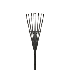 Yard Butler 8" Shrub Rake front view with silver powder-coated handle