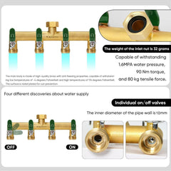 Yayamz 4 Way Garden Hose Splitter, rubber handle detail