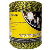 YCFERESY Electric Fence Polywire 1312 Feet spool with black and yellow design