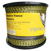 YCFERESY Electric Fence Polywire spool in black and yellow