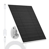 YCTechCam solar panel for Eufy camera front view with adjustable bracket