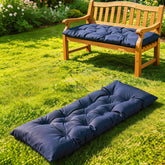 Yddsky 59-inch garden bench cushion navy front view