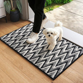YDKGL black front door mat 17x30 front view