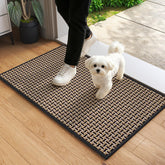 YDKGL Front Door Mat 17x30 black front view