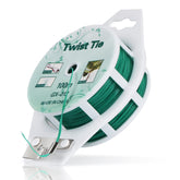 YDSL 328ft Green Garden Twist Ties roll with built-in cutter