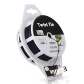 YDSL 328ft twist ties roll with cutter, black