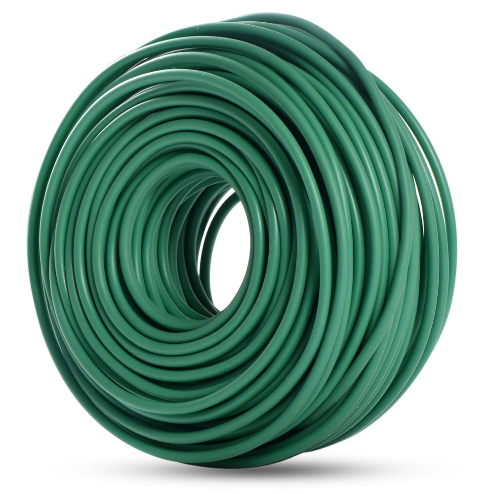 YDSL 88 feet garden flexible wire ties, green color, front view