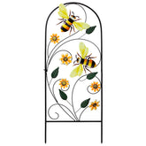 YEAHOME 33 Inch Decorative Garden Stake with colourful flowers and bees