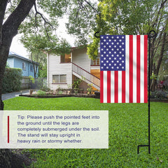 YEAHOME Garden Flag Stand Holder side view with pointed feet