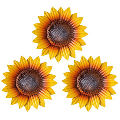 YEAHOME Sunflower Wall Decor 3-pack front view