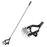 YEELOR 2-in-1 Rotary Cultivator front view with adjustable handle