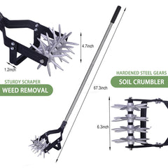 YEELOR 2-in-1 Rotary Cultivator with movable scraper detail
