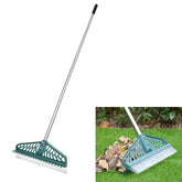 YEELOR Artificial Grass Rake front view with adjustable handle