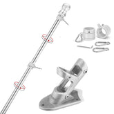 Yeesun 6FT Flag Pole silver finish front view