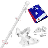 Yeesun 6FT flag pole with American flag and mounting bracket